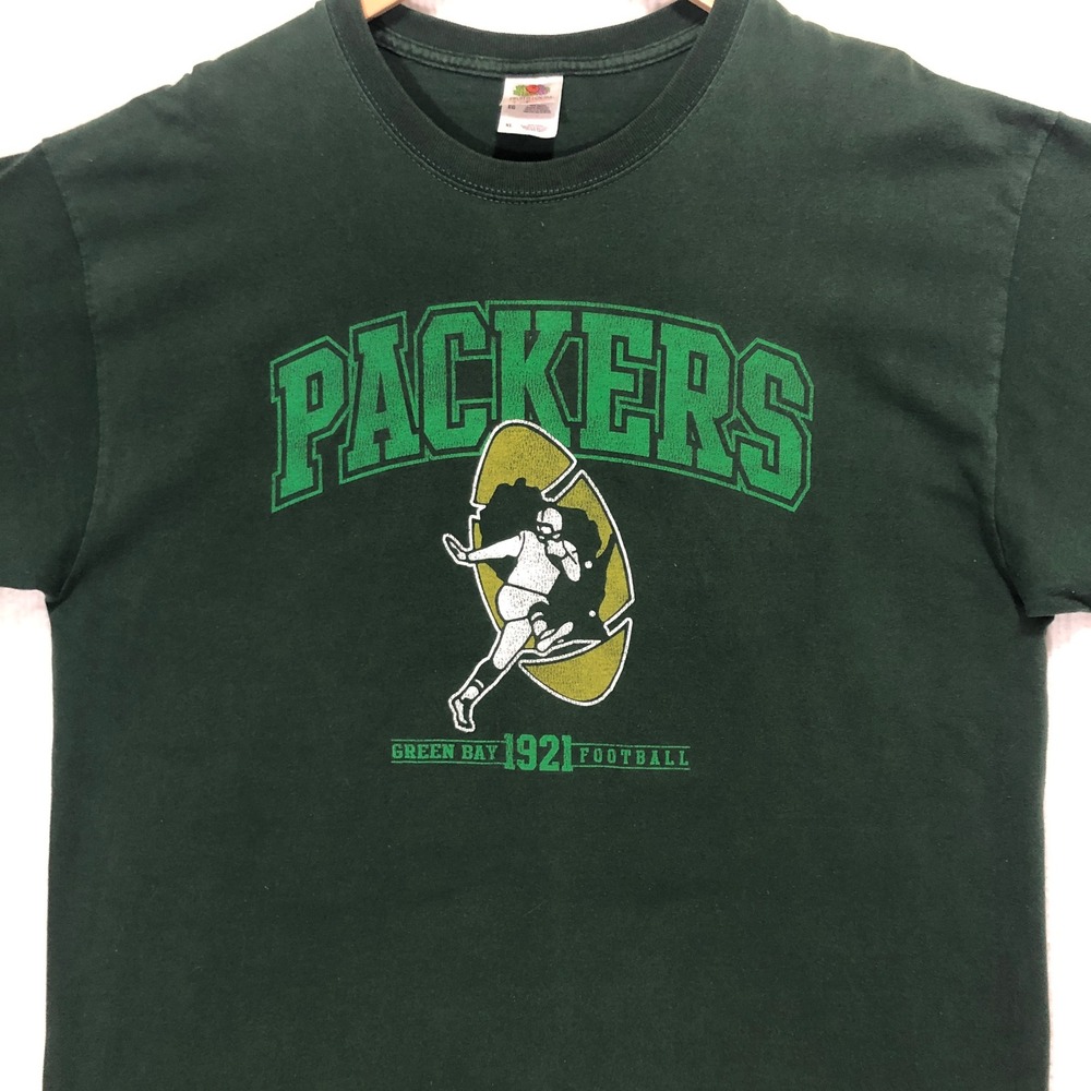 Vintage Green Bay Packers Football Graphic Tee Fruit of the Loom Men's Size XL